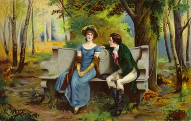 Para siedzi na sofie