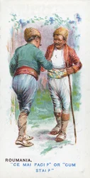 Zwyczajowe powitanie w Rumunii, 1907