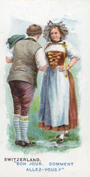 Zwyczajowe powitanie w Szwajcarii, 1907