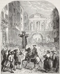Wróg w pręgierzu w Temple Bar
