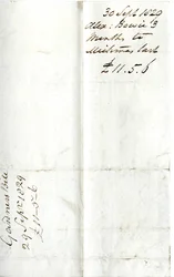 Devonshire MSS AS 3101, folio z pakietu rachunków uregulowanych przez Pinder Simpsona dla Lorda George