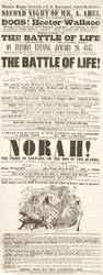 Afisz Dickensa: Bitwa o życie, Theatre Royal, Norwich, 26 stycznia 1847 r.