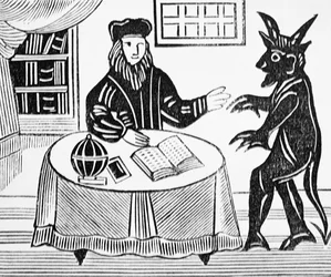 Dr Faust w naradzie z diabłem, z Gentowskiego przekładu Dr Fausta przez Christophera Marlowe
