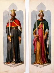 Edward II i Ryszard I (wc na papierze)