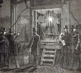 Aparatura elektryczna do wieży zegarowej, Houses of Parliament z The Illustrated London News, 16 sierpnia 1873 r
