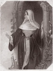 Emilie, żona Aegeona, ksieni wspólnoty Efezy (Komedia omyłek) Emilia Lady Abbess at Ephesus (Komedia omyłek) w - „” Galerie des femmes de Shakespeare, zbiór czterdziestu pięciu poważnych portretów wczesnych artystów londyńskich , wzbogacony o