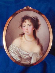 Emma Hamilton (akwarela na welinie)