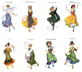 European Dancers, karty na papierosy, 1915 (patrz także 473602)