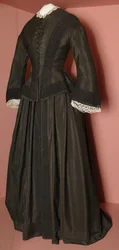 Czarny gorset i pasująca spódnica Florence Nightingale, ok. 1870