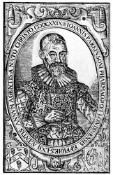 Frontispiece for Paradisi in Sole Paradisus Terrestris autorstwa Johna Parkinsona, opublikowany w 1629 r.