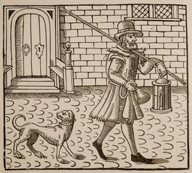 Frontyspis z The Bellman of London, Thomas Dekker (1572-1632), 1616 (zdjęcie w sepii)
