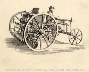 Garrett and Sons Ulepszony Cleven Row Suffolk Siewnik do kukurydzy i nasion