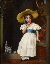Dziewczyna w słomkowym kapeluszu, ok. 1840