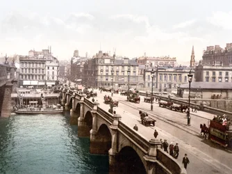 Glasgow Bridge (zdjęcie ręcznie kolorowane)