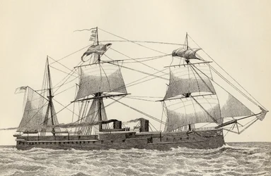 HMS Alexandra, z "The National Encyclopaedia", wydanej przez Williama Mackenzie, Londyn, koniec XIX wieku