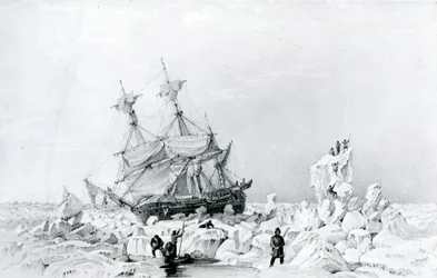 HMS Terror trzymany na lodzie