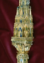 Głowa pastorału Wilhelma z Wykeham (ok.1320-1404): strona Piotra (srebro pozłacane) (detal) (zob. 205101-205132)