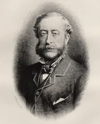 Henry Howard Molyneux Herbert, 4. hrabia Carnarvon, grawerowane przez C. Laurie, z „Historii masonerii, tom I”, wydanej przez Thomasa C. Jacka, Londyn, 1883