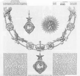 Insygnia Orderu Rycerstwa Gwiazda Indii, z The Illustrated London News