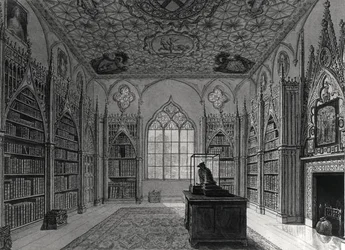 Wnętrze Strawberry Hill (lito) czarno-białe zdjęcie)