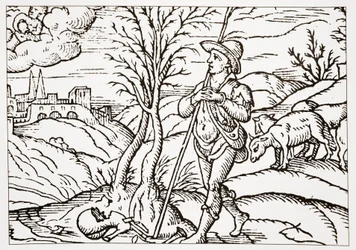 Styczeń, z Spensers The Shepherd Calendar, 1579