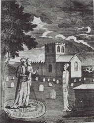 John Dee i Edward Kelly wzywający umarłych, z Historii magii, opublikowanej pod koniec XIX wieku