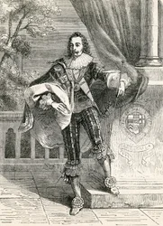 Król Karol I, ilustracja zaczerpnięta z Ilustrowanej Historii Anglii Johna Cassella, 1857