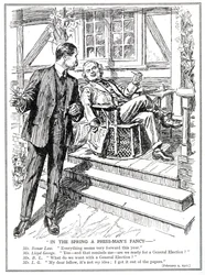 LLoyd George i Bonar Law omawiają perspektywę wyborów powszechnych, luty 1920