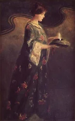 Dama ze świecą, ok.1890
