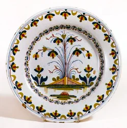 Talerz Lambeth Delftware, ok.1770 (ceramika)