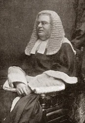 Jaskinia Lewisa Williama 1832/1897. sędzia brytyjski. Z magazynu The Strand, opublikowanego w 1896 r