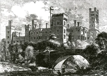 Zamek Lismore, opublikowany w „Wiadomościach budowlanych”, 1858 (rycina)