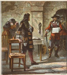 Lord W. Russell potępiony, wyd. 1890 (litografia kolorowa)