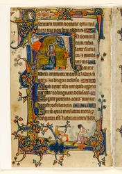 MS 1-2005, k.l. 182v: David Praying, historyczny wstęp z Psałterza Macclesfielda, Use of Sarum, East Anglia, c.1330
