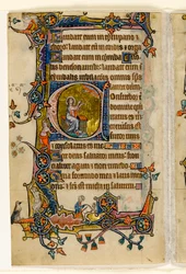 MS 1-2005, k.l. 207v: Isaiah Praying, historyczna inicjał a z Psałterza Macclesfielda, Use of Sarum, East Anglia, c.1330
