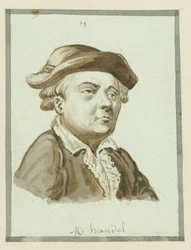 M. Haendel, połowa XIX w. (tusz na papierze)
