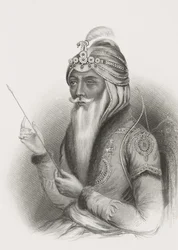 Maharaja Ranjit Singh, z „Galerii Portretów Historycznych”, wydanej ok. 1880 r.