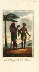 Mężczyzna i kobieta z wyspy Tanna, Vanuatu