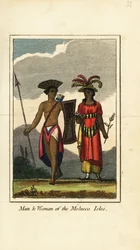 Mężczyzna i kobieta z Wysp Moluckich (Maluku)