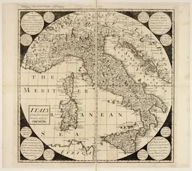Mapa Włoch, ok. 1730 (grafika)