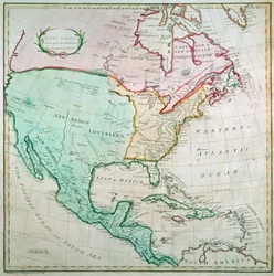 Mapa Ameryki Północnej, wyd. T. Stackhouse, 1783