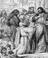 Miarka za miarkę – ilustracja w „” Works complete by William Shakespeare”” 1866 – Ilustracje i ogólna forma tego wydania zapożyczono z ilustrowanego Szekspira Cassella, opublikowanego w Londynie
