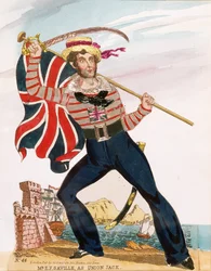Pan E.F. Saville jako „Union Jack”, wyd. Redington (grafika i kolaż)