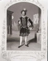 Pan P. Ritchings (z Filadelfii) jako Mercutio, akt I, scena 4 „Romea i Julii”, z dagerotypu, wyd. autor: John Tallis & Co. (lito)