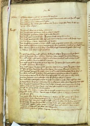Ms.25516 fol.18v Liber I inwentarza ksiąg w katedrze św. Pawła, koniec XIII w.