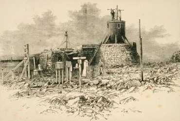 Stacja Obserwatorium na szczycie Ben Nevis, ze „Scottish Pictures” wydanej przez Towarzystwo Religijne Traktu