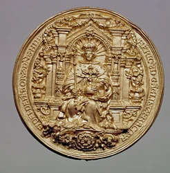 Awers pieczęci Henryka VIII (1491-1547) (złoto) (patrz 181809 na odwrocie)