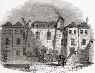 Dom Olivera Cromwella, Clerkenwell Close, Londyn, Anglia, z Old England: A Pictorial Museum, wyd. 1847