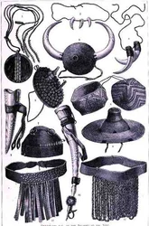Ozdoby czarnoskórych ludzi nad Nilem, z „The History of Mankind”, t. III, prof. Friedricha Ratzela