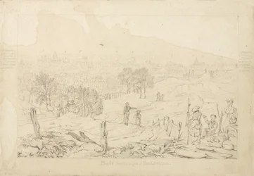 Paryż ze wzgórz Belle Ville, 1815